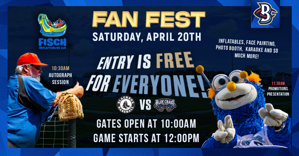 Blue Crabs Announce 2024 FanFest presented by Fisch Inflatables